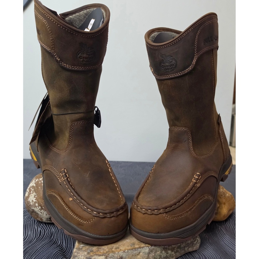 Georgia Boot Athens Superlyte Work Boots Men 11.5 Brown Alloy Toe Waterproof New
